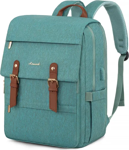 Miniatura 12 de LOVEVOOK Mochila para laptop para mujer, mochila de viaje vintage aprobada por aerolíneas de 15.6 pulgadas, mochila grande para computadora, mochila
