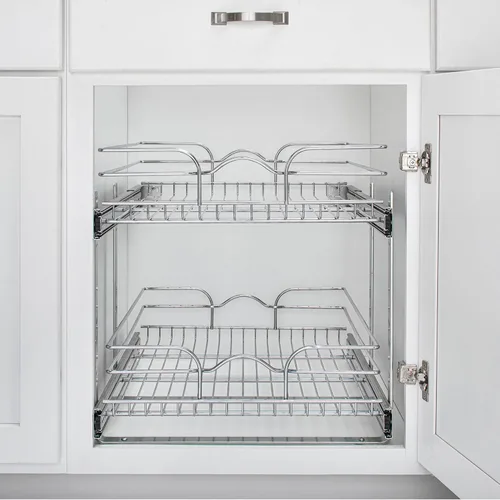 Miniatura 9 de Rev-A-Shelf Estante extraíble para armario de cocina de 2 niveles y organizador de cajones, cesta de almacenamiento de despensa deslizante en varios