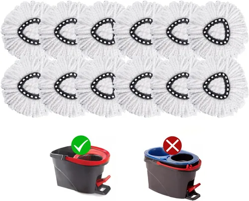 Miniatura 11 de Matthew Cleaning - Juego de 3 cabezales de repuesto de microfibra azul compatible con EasyWring Spin Mop Reemplazar la cabeza EasyWring de alta