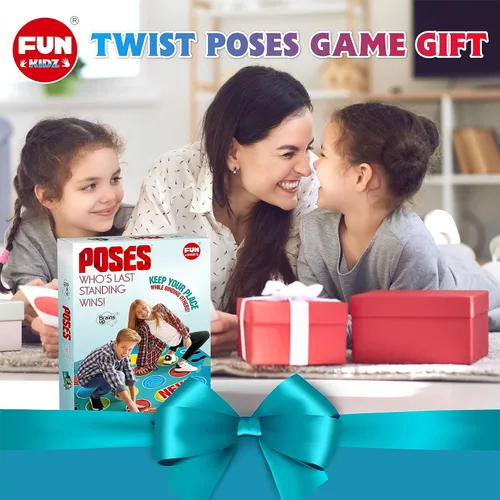 Miniatura 6 de FunKidz - Juego clásico de poses giratorias, juego de fiesta gigante para niños y adultos, mayor tamaño, actividad familiar en interiores