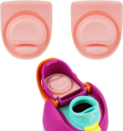2 piezas de tapa superior para botella de agua compatible con Owala FreeSip 24 oz 32 oz, piezas de sellado de repuesto, tapón de silicona, Rosa