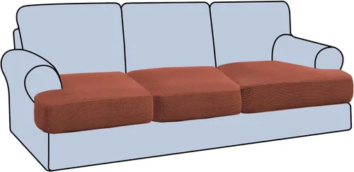 Miniatura 25 de H.VERSAILTEX Funda Elástica para Sillón Sofá con Cojín en Forma de T, Fundas de Cojín en T para Sala de Estar, Funda para Sillón Sofá, Funda