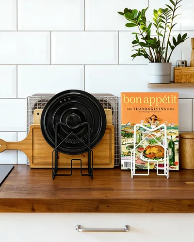 SUNFICON Estante para Tabla de Cortar Organizador de Tabla de Cortar Soporte Organizador para Encimera de Cocina Estante Organizador para Ollas 1