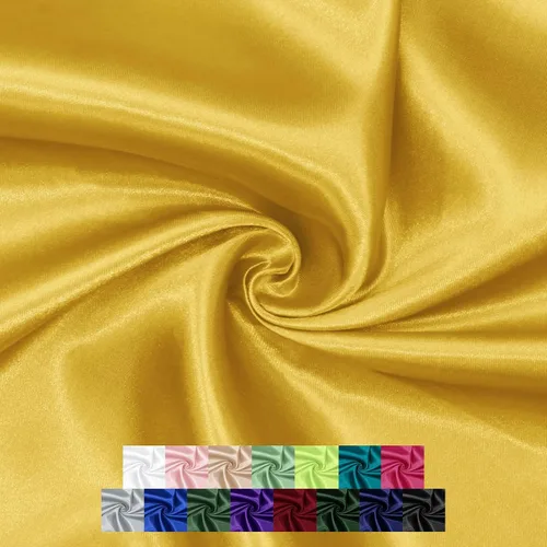 Miniatura 9 de P Pothuiny The Yard, tela de satén beige de 55 pulgadas de ancho, tela de satén Charmeuse sedosa para decoración de vestidos de novia de boda