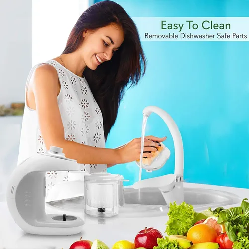 Miniatura 4 de NutriChef Máquina de alimentos para bebés Cocina a vapor 2 en 1 y licuadora de puré Temporizador de vapor ajustable Mezcla de alimentos