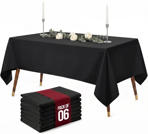 Miniatura 31 de Utopia Kitchen Mantel rectangular, 1 paquete, mantel lavable a máquina, mantel de poliéster para comedor, fiestas de bufé, pícnics, eventos, bodas