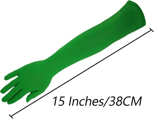 Miniatura 5 de Guantes de elastano de 15 pulgadas para hombre y mujer, con longitud al codo, elásticos, para disfraz de cosplay