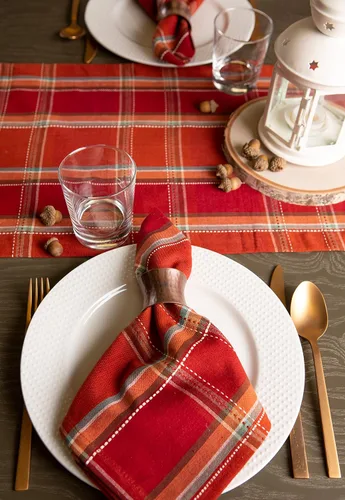 Miniatura 5 de DII Autumn Pumpkin Spice Kitchen Collection - Decoración de mesa de algodón para otoño/Acción de Gracias, juego de servilletas cuadradas, 20 x 20