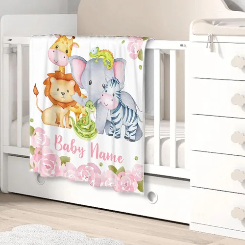 Miniatura 3 de Manta de bebé personalizada para niñas y niños, manta de bebé personalizada con nombre para niños pequeños, niños, ducha, recién nacidos, guardería