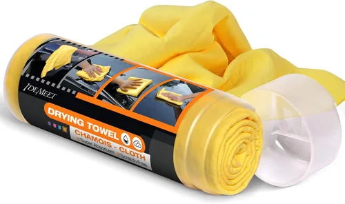 Miniatura 9 de Toalla de gamuza absorbente de alta calidad para secado de automóvil, 26 x 17 pulgadas, grande, reutilizable para vehículos, baño, eliminación