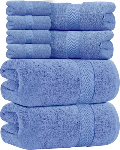 Miniatura 14 de Oakias Toallas de baño beige de alta calidad, paquete de 2, 27 x 54 pulgadas, altamente absorbentes, toallas de baño de lujo de 21.16 oz/m²
