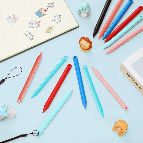 Miniatura 5 de Sabary 28 piezas incluyen 14 lápices de dibujo de repuesto y 14 cordones para tableta, tableta de escritura, LCD para niños, tablero de dibujo