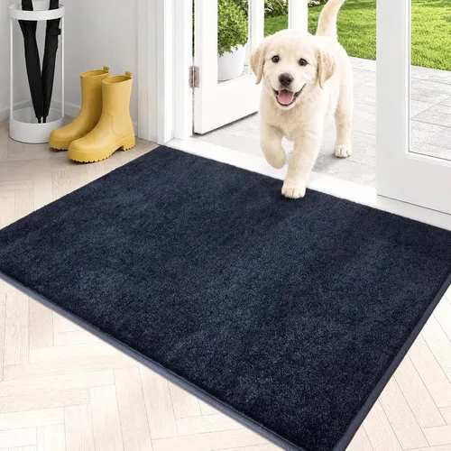 Miniatura 18 de PURRUGS Alfombra de área de fácil cuidado de 4 x 6 pies, antideslizante, lavable a máquina, tapete para puerta de perro, resistente a las manchas