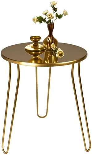Miniatura 8 de Mesa auxiliar pequeña para patio, resistente a la intemperie, antioxidante, mesa auxiliar redonda de metal para exteriores, mesa auxiliar para Negro