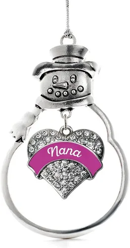 Miniatura 229 de Inspired Silver - Big Sis - Adorno de Navidad plateado - Adorno de árbol de Navidad con dije de corazón con circonita cúbica - Decoración colgante