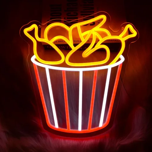 Miniatura 7 de Bon Appetit - Letrero LED con sombrero de chef, letras doradas, luces de neón para restaurante, estilo francés, neón regulable, LED, "16.5 x 12.6