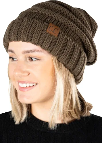 Miniatura 320 de Funky Junque Gorro de moda de punto trenzado de talla extragrande, grueso, abrigado, suave y holgado