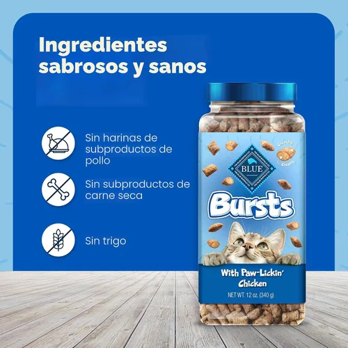Miniatura 6 de Blue Buffalo - Premios crujientes Bursts para gatos, de pollo, bolsa de 141 g