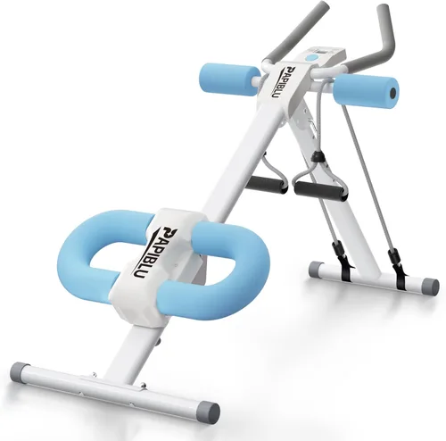 Miniatura 11 de Entrenadores abdominales - Máquina de entrenamiento abdominal ajustable, equipo de entrenamiento abdominal plegable con protección para las rodillas