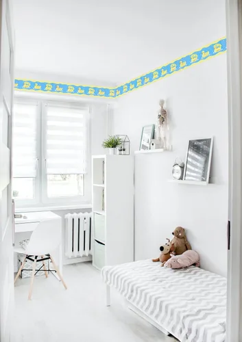 Miniatura 3 de CONCORD WALLCOVERINGS ™ Papel Pintado Frontera Niños Patrón Patos con Paraguas Para La Habitación De Los Niños Sala De Juegos, Cuarto De Niño