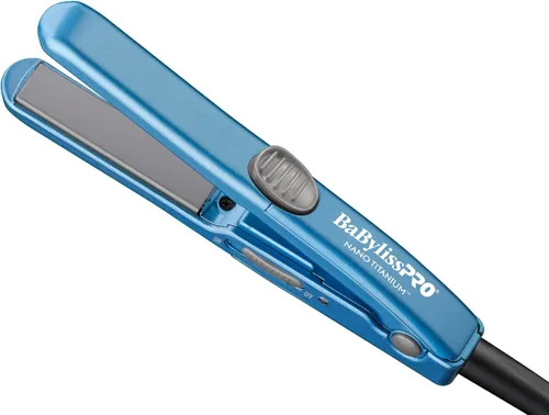 BaBylissPRO Nano Titanium Mini Plancha de alisado azul de 0.5 pulgadas