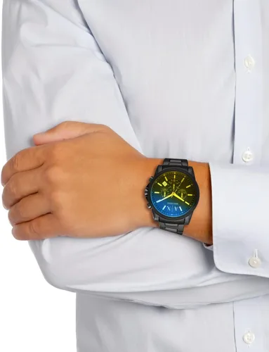 Miniatura 2 de AX Armani Exchange Reloj cronógrafo para hombre con correa de cuero, acero inoxidable o silicona