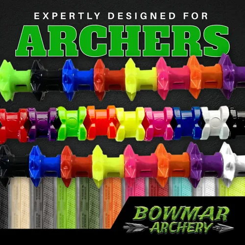 Miniatura 3 de Bowmar Archery Botón de nariz, extremadamente ligero, crea un punto de anclaje consistente, dos tamaños incluidos (rosa)