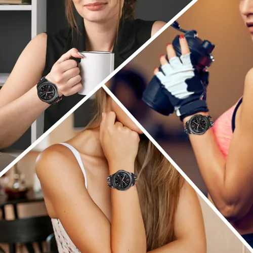 Miniatura 6 de Compatible con Galaxy Watch 1.811 in/Galaxy Watch 3 1.772 in/Gear S3 Frontier Classic Band Nylon trenzado elástico elástico Solo Loop Correa
