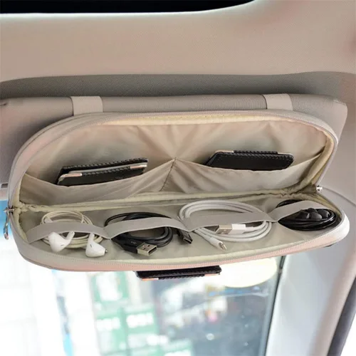 Miniatura 2 de Organizador para visera solar de coche, accesorios para interior de coche, organizador de bolsillo, bolsa de almacenamiento para coche, camioneta