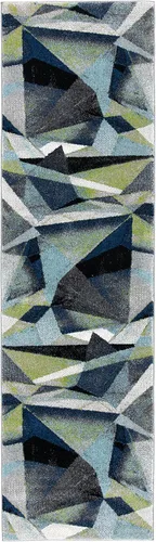 Miniatura 9 de SAFAVIEH Porcello Collection - Alfombra decorativa de 2 pies 3 pulgadas x 4 pies, gris claro y naranja, diseño abstracto moderno, no desprende