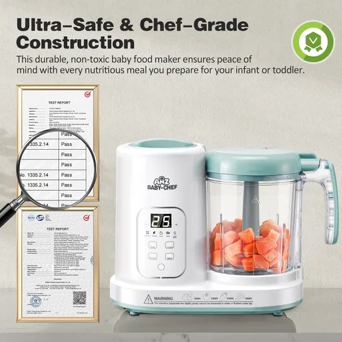 Miniatura 7 de Baby Food Maker Pro Steamer Blender: Mezcla de vapor automática 4 en 1 y máquina de puré con autolimpieza para preparar comidas saludables