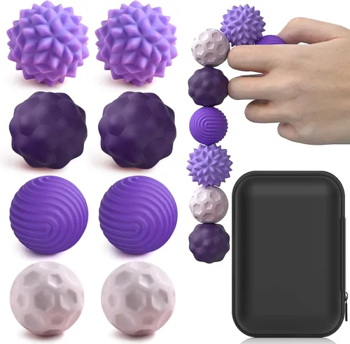 Miniatura 9 de Bolas magnéticas de silicona para adultos y adolescentes, 8 piezas de juguetes sensoriales para aliviar el estrés para autismo, TDAH, ansiedad