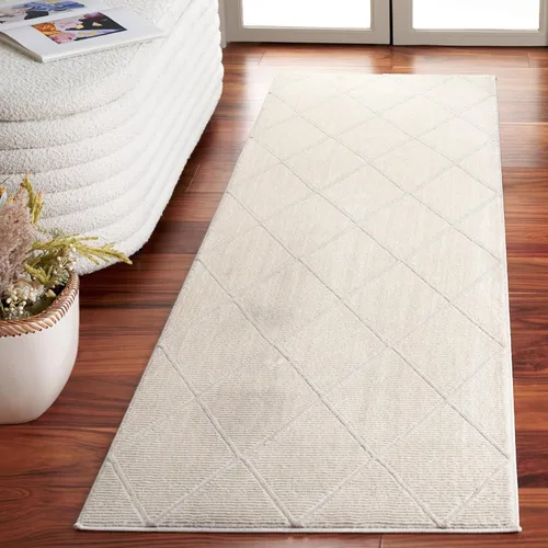 Miniatura 10 de SAFAVIEH Alfombra de área de 8 x 10 pies – Colección Revive – Grande – Gris, patrón de enrejado, no desprende pelusa y fácil limpieza, ideal