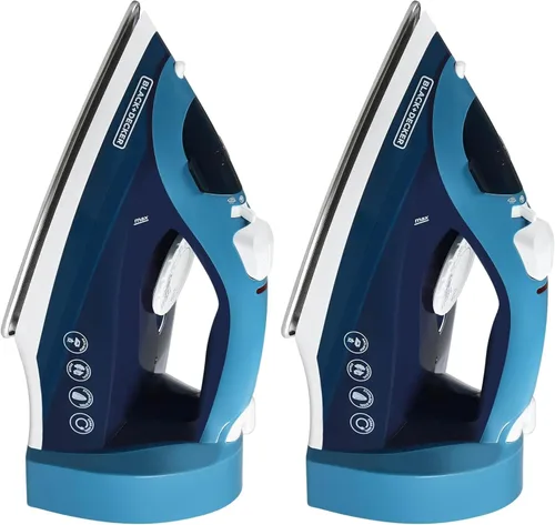 Miniatura 11 de BLACK+DECKER Plancha de vapor para ropa con cable retráctil, vaporización vertical, diseño antigoteo, rociador de niebla y botón de autolimpieza