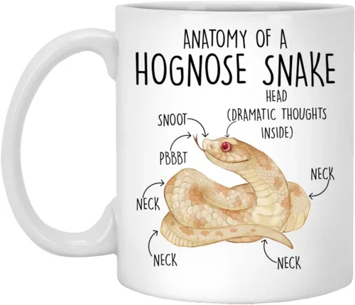 Hognose - Taza de café de serpiente, lindo regalo para amantes de las serpientes, divertida taza de reptil, regalo para él, ella, taza de