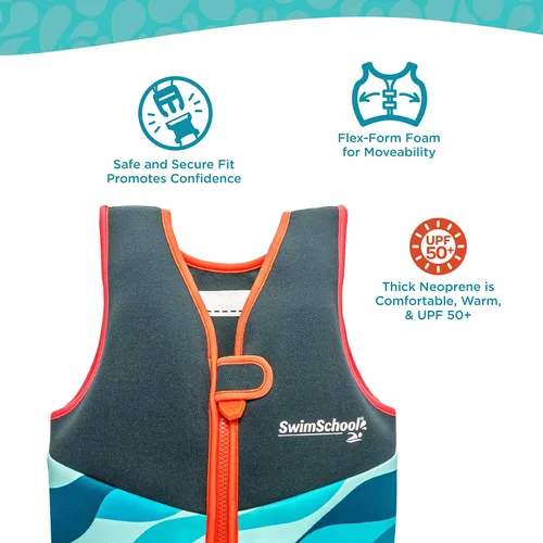 Miniatura 5 de SwimSchool Chalecos de Entrenamiento de Natación para Niños para Niños Pequeños de 2 a 6 Años – Niños/Niñas – Varios Colores/Estilos – Flotadores