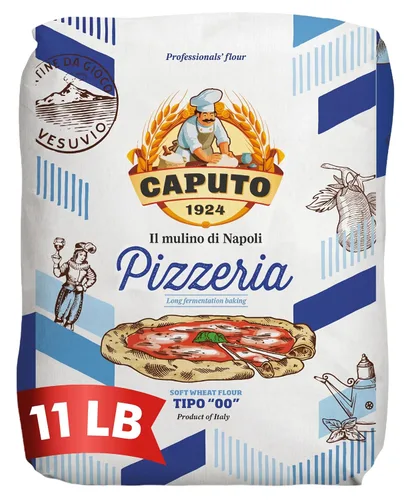 Antimo Caputo Harina para Pizzería Azul, Bolsa de 11 Libras (5Kg) - Harina Italiana 00 - Trigo suave para masa de pizza - Hace esa pizza napolitana