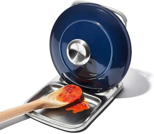 Miniatura 7 de OXO Good Grips - Soporte para cucharas de acero inoxidable con soporte para tapa