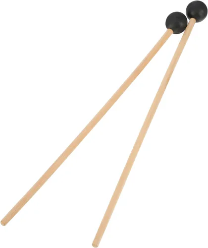 Miniatura 3 de Shappy Bell Mallets Glockenspiel Sticks, Baquetas de Goma para Xilófono de Percusión con Mango de Madera, 15 Pulgadas de Largo (Negro)