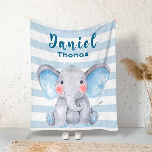 Miniatura 28 de Manta personalizada para niñas con nombre, manta personalizada de perezoso y mariposa, manta de forro polar suave para recién nacidos, baby shower