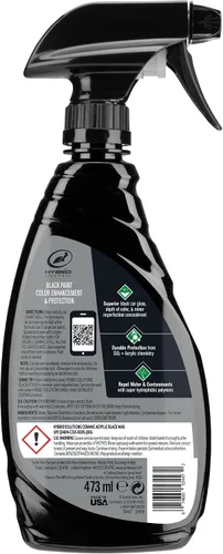 Miniatura 6 de Turtle Wax Hybrid Solutions - Aerosol de cera negra acrílica de cerámica para automóvil, restaura la apariencia de la pintura negra del automóvil