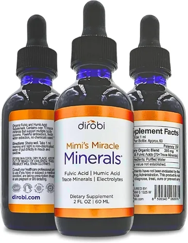 Minerales milagrosos de Dirobi Mimi, mezcla de minerales de ácido fúlvico y ácido húmico, suplemento de gota líquida, más de 70 minerales iónicos