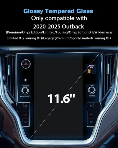 Miniatura 2 de Protector de pantalla táctil de 11.6 pulgadas para Subaru Outback y Legacy de vidrio templado brillante 2020 2021 2022 2023 2024 2025 - Accesorios