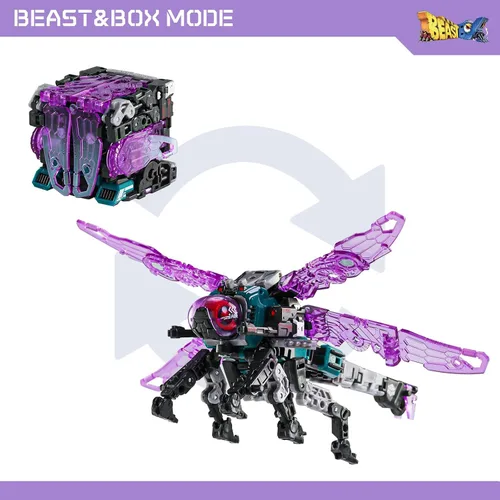 Miniatura 3 de 52TOYS BEASTBOX BB-62 Onitopte - Figura de acción de juguetes deformantes, juguetes de conversión en mecha y cubo, regalo perfecto para fiesta
