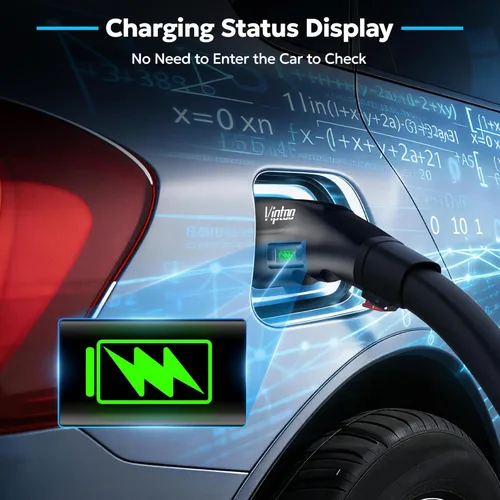 Miniatura 3 de VIPTOO Adaptador Tesla a J1772 60A 250V AC — NACS EV conector de carga con pantalla de estado de carga para Tesla Wall/Destino/Cargador móvil, carga