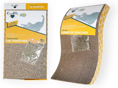 Miniatura 13 de Our Pets Rascador cósmico para gatos, hierba gatera cultivada en Norteamérica incluida, reversible para el doble de uso, 18.13 x 10.13 x 1.25