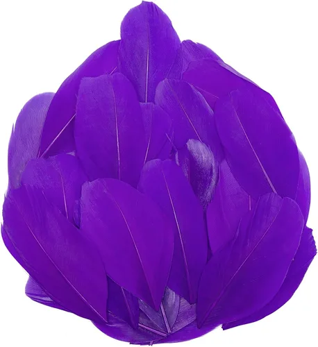 Miniatura 18 de 50 plumas de ganso naturales, plumas artesanales de 2 a 3 pulgadas para centros de mesa, plumas coloridas a granel para fiestas de Gatsby, vestidos
