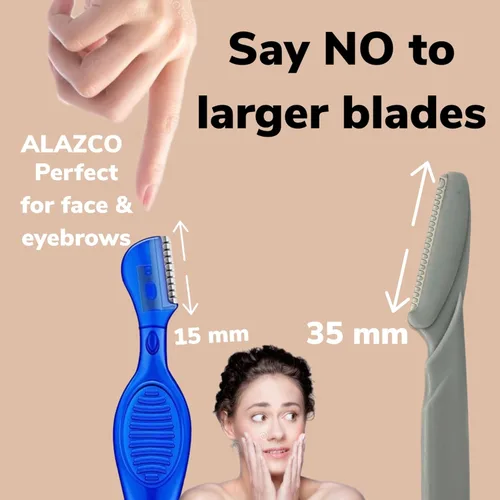 Miniatura 6 de ALAZCO Afeitadora de precisión para cejas, herramienta de dermaplaning exfoliante facial, piel de melocotón, retoque de cejas, moldeador de labios