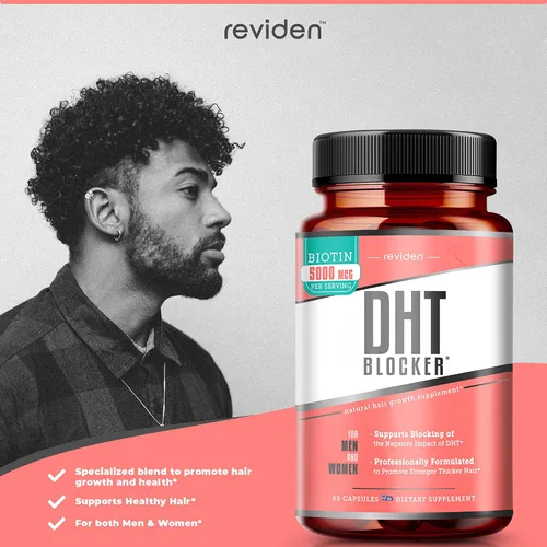 Miniatura 3 de Bloqueador DHT para el crecimiento del cabello con Saw Palmetto, biotina, queratina colágeno para cabello, piel y uñas, vitaminas para mujeres