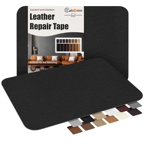 Miniatura 34 de Cahomo - Cinta de parches autoadhesivos para reparación de cuero para sofás - 8x11 pulgadas, kit de reparación de vinilo y cuero para muebles, Café
